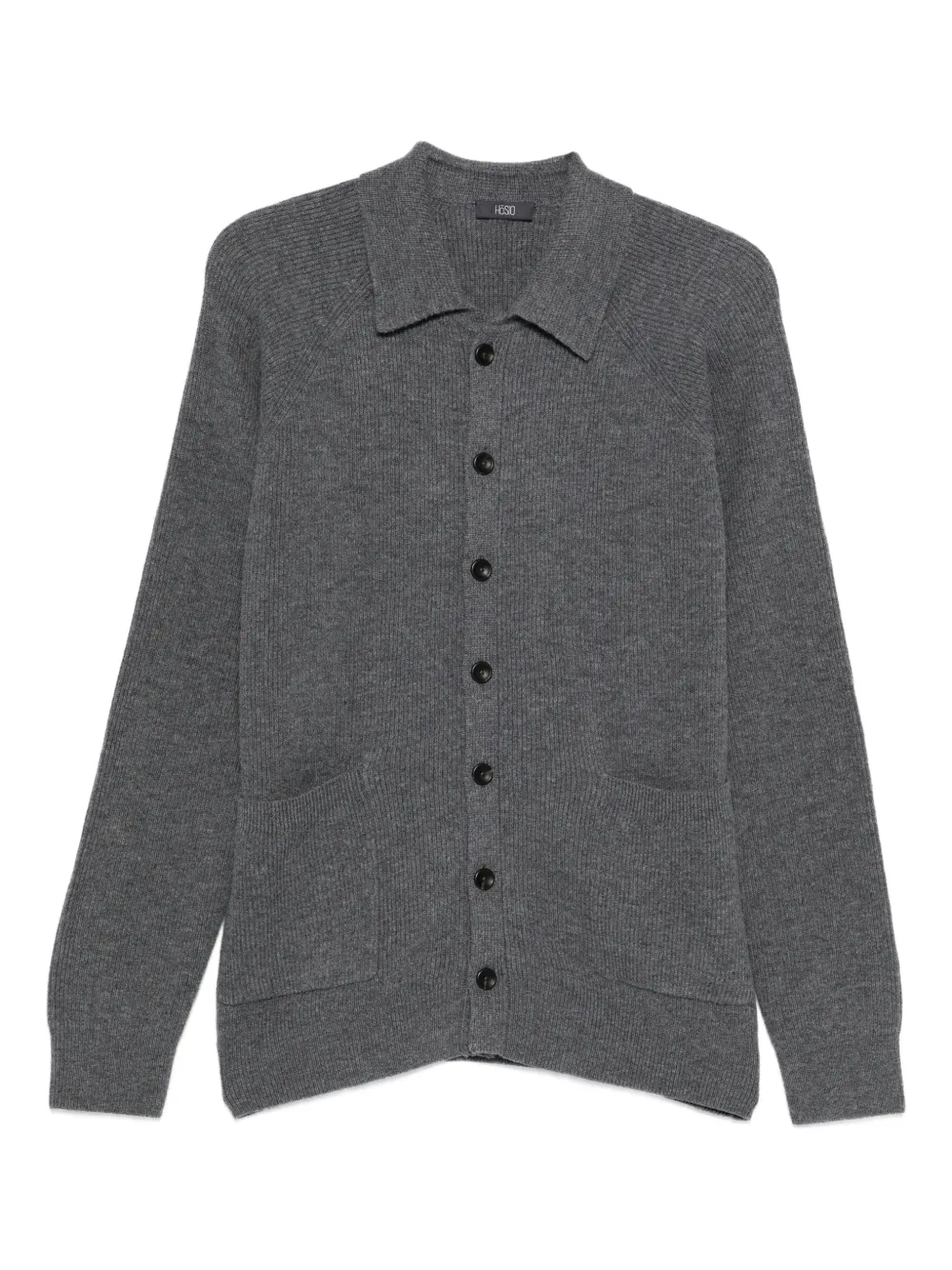 Hosio polo-collar cardigan | Grey | Image 1