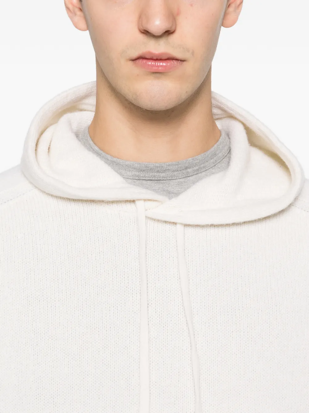 Hōsio Pouch-pocket Hoodie In Neutral