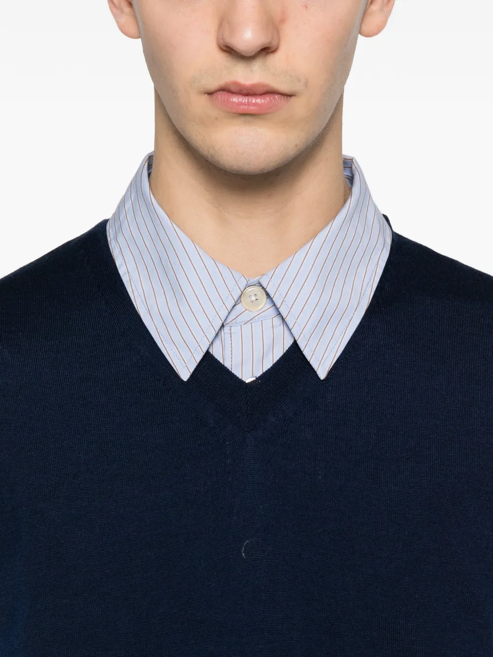 Hōsio V-neck Vest In Blue