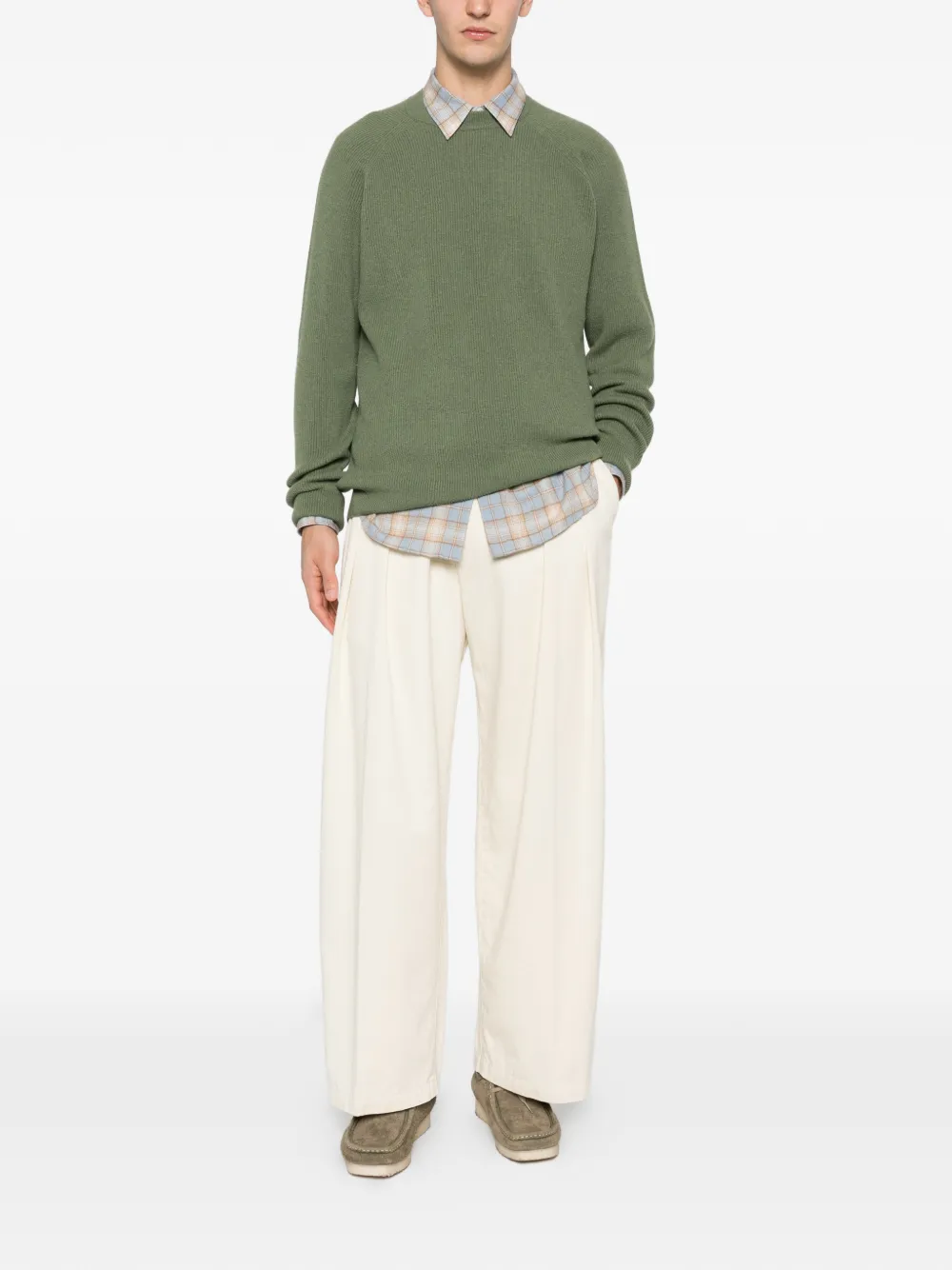 Hosio crew-neck sweater - Groen