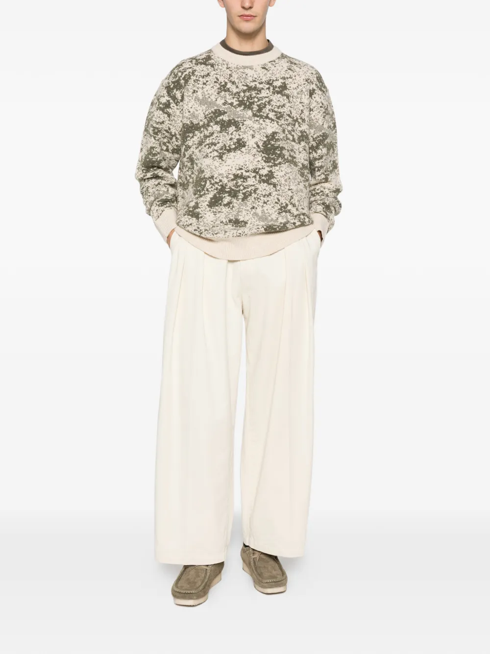 Hosio crew-neck sweater - Beige