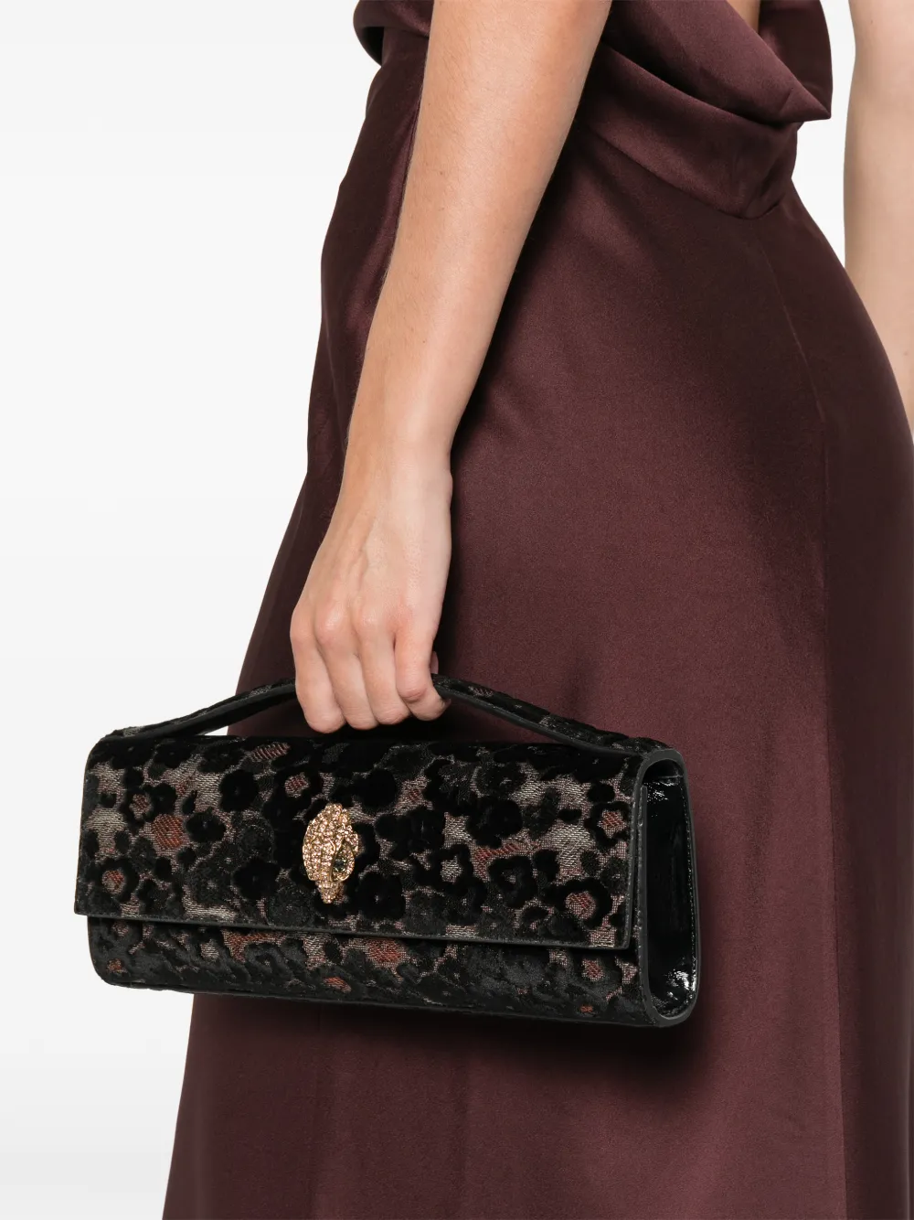 Kurt Geiger London Bond Long shopper met luipaardprint - Zwart