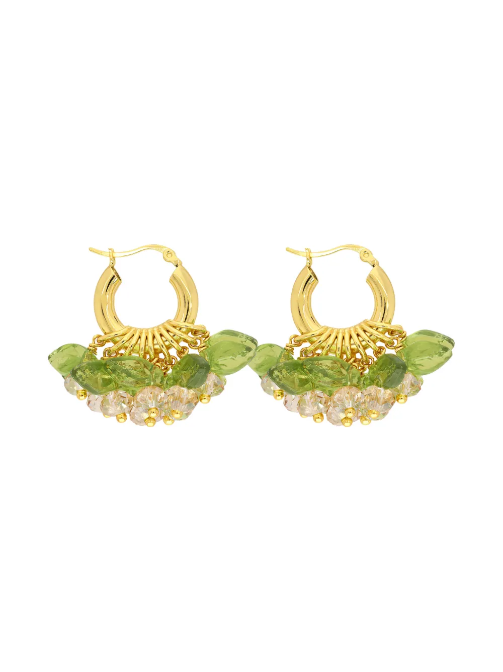 Annele Mini Vanilla Fields Forever Earrings In Green