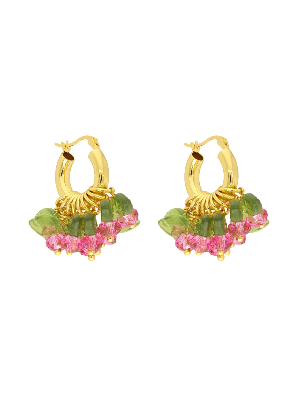 Annele mini Rose Fields Forever earrings - Goud