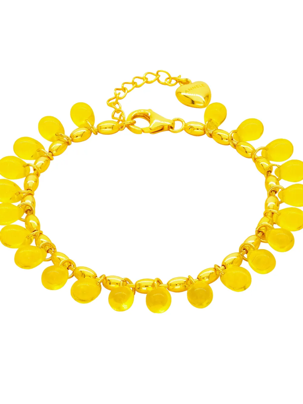 Glass Bead Logo Charm Bracelet