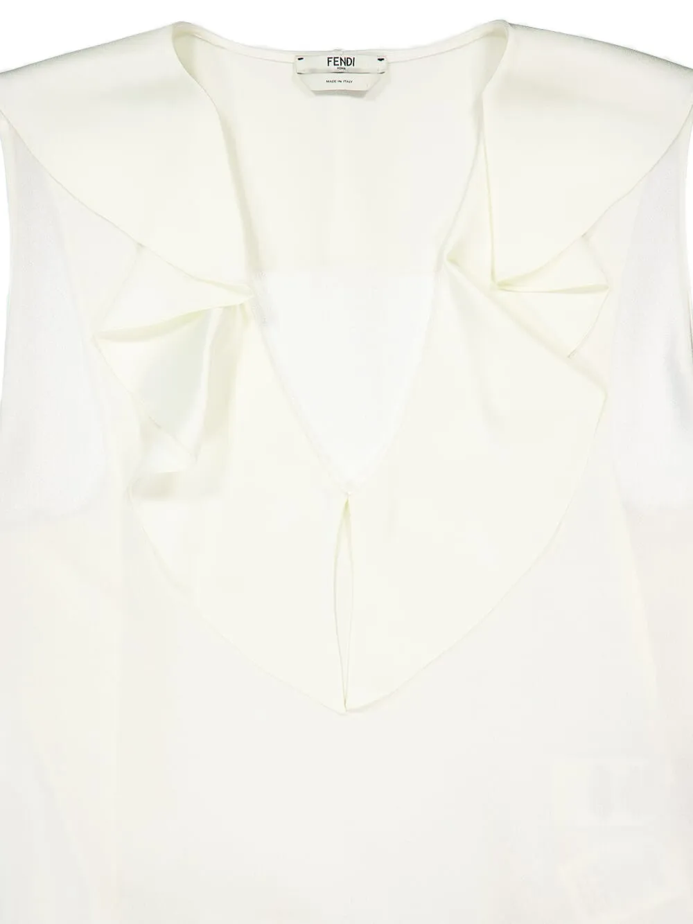 Fendi Ruffled Daily Dress In White