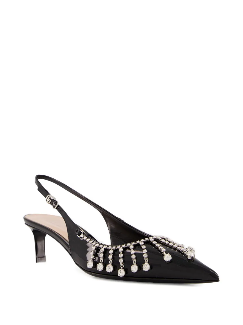 Gucci 45 mm Guinevere pumps met kettingdetail Zwart