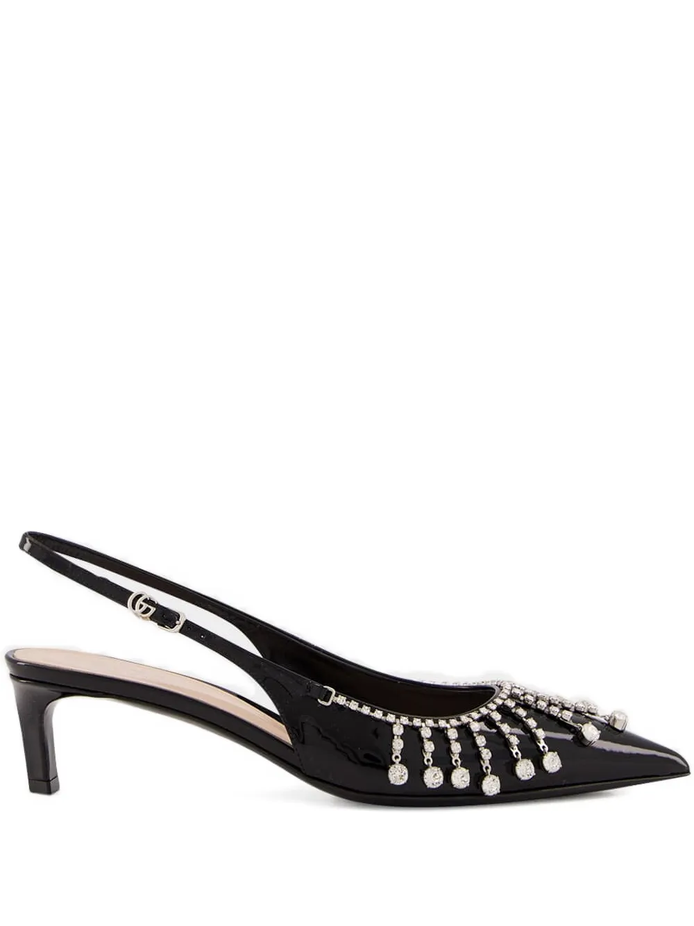 Gucci 45 mm Guinevere pumps met kettingdetail Zwart