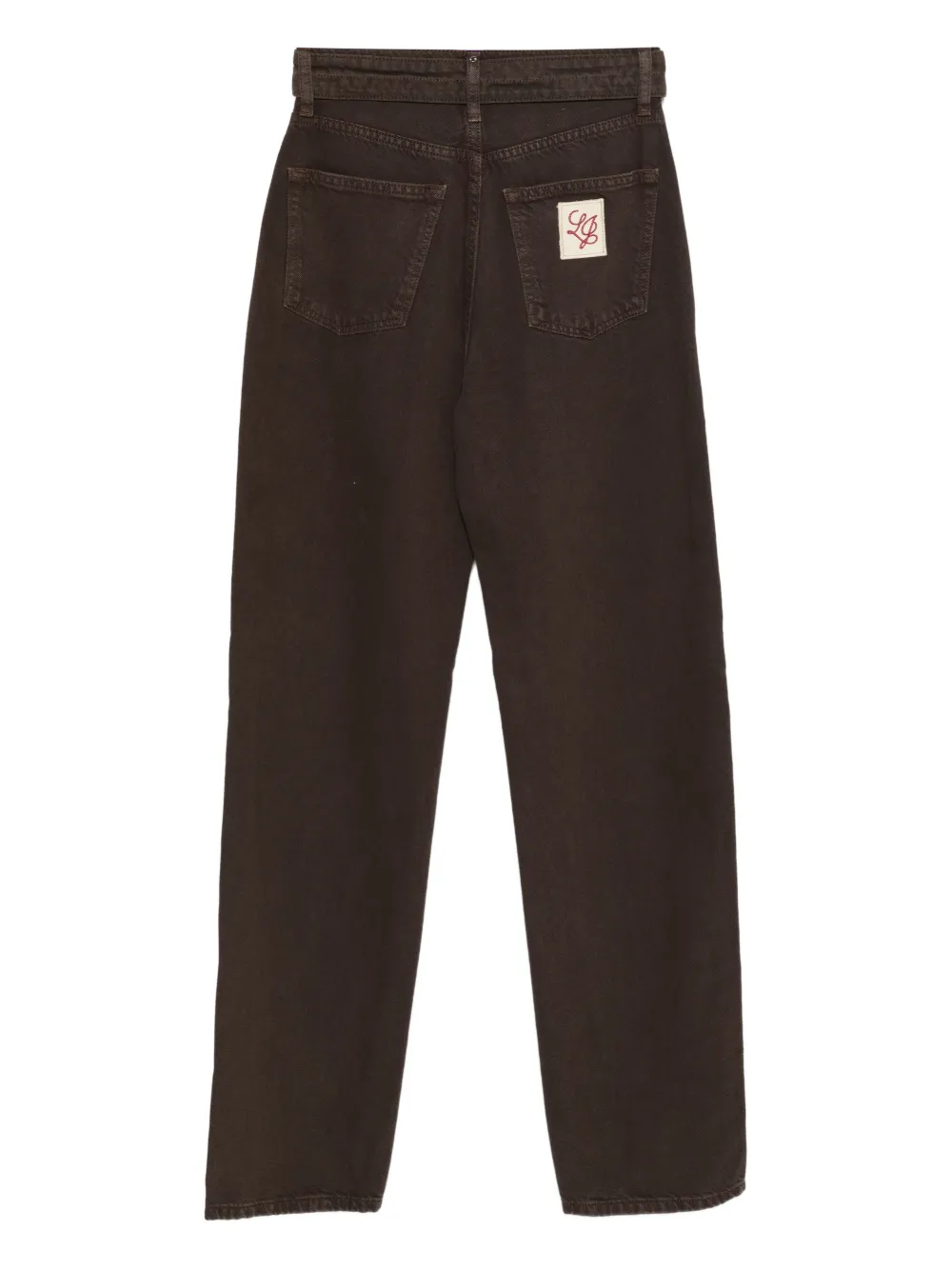 LIU JO belted-waist side-pocket trousers - Bruin