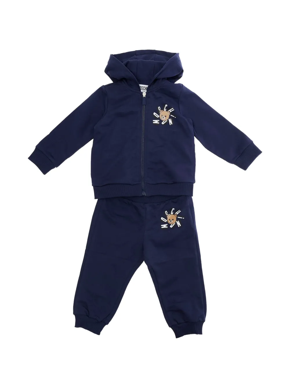 Moschino Kids Tuta sportiva con logo - Blu