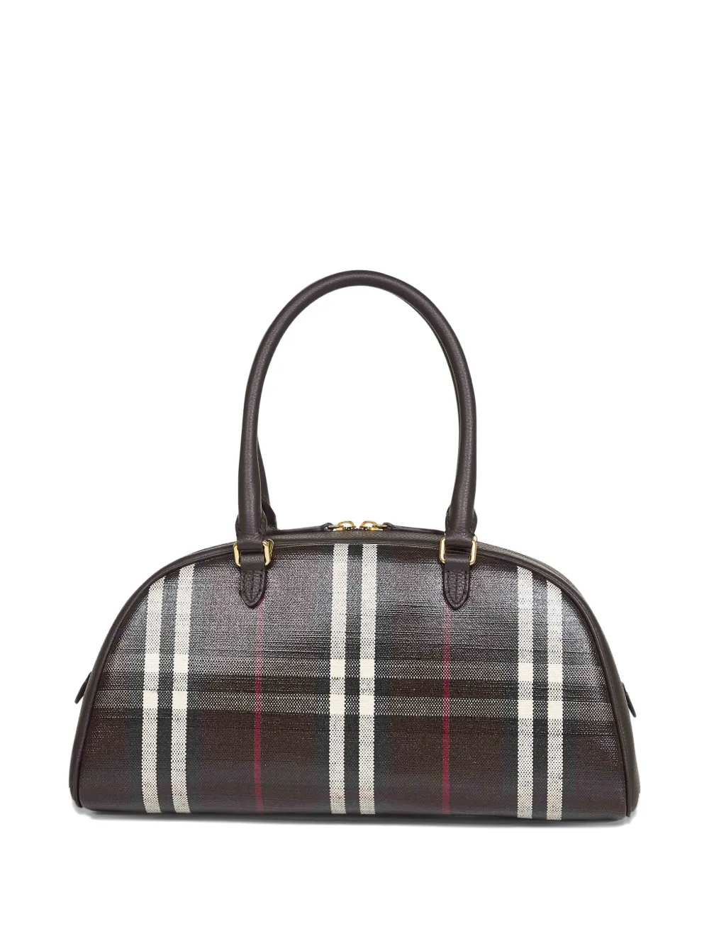 Burberry checked equestrian knight-detail tote bag - Bruin
