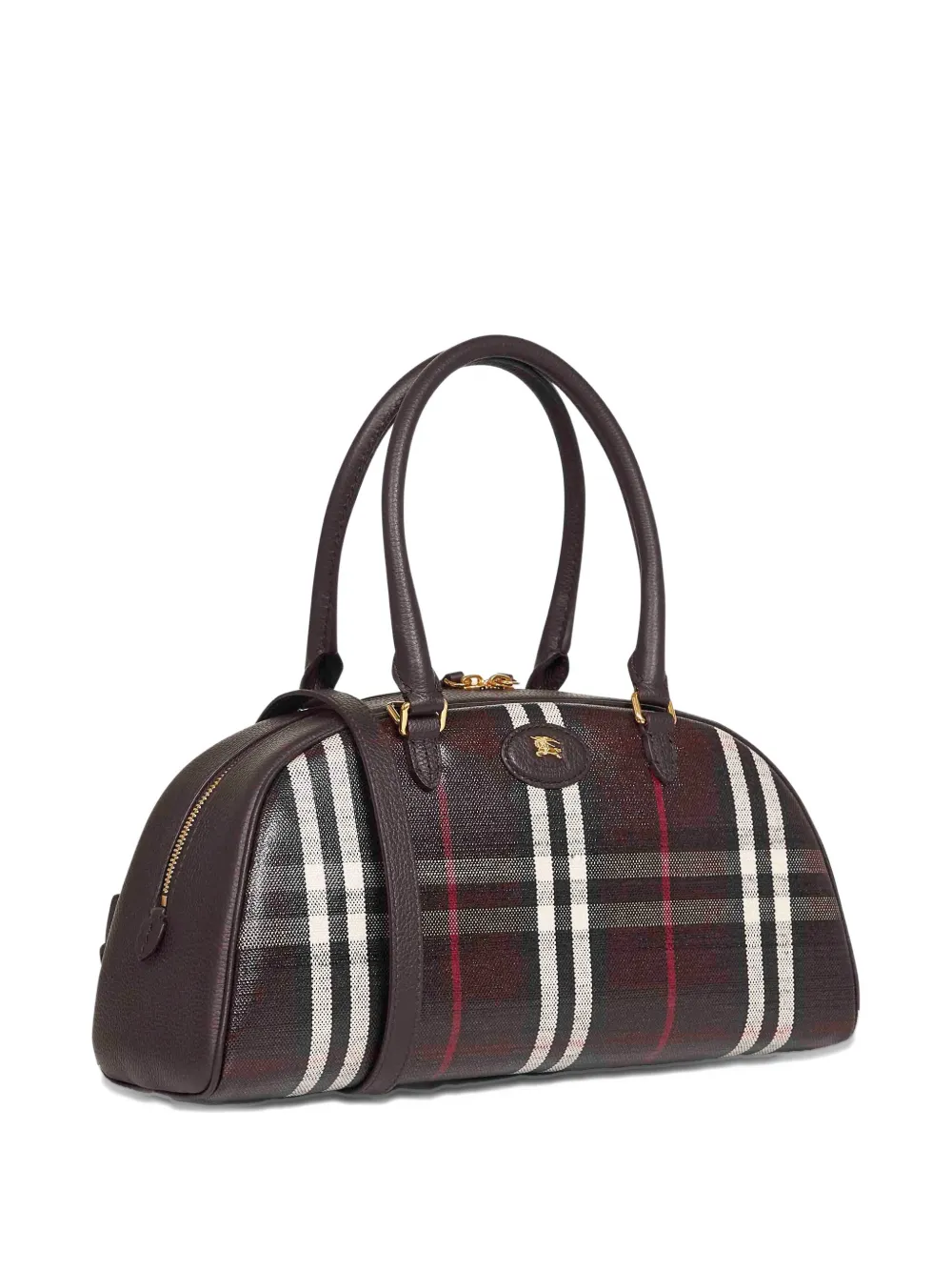 Burberry Equestrian Knight geruite shopper Bruin