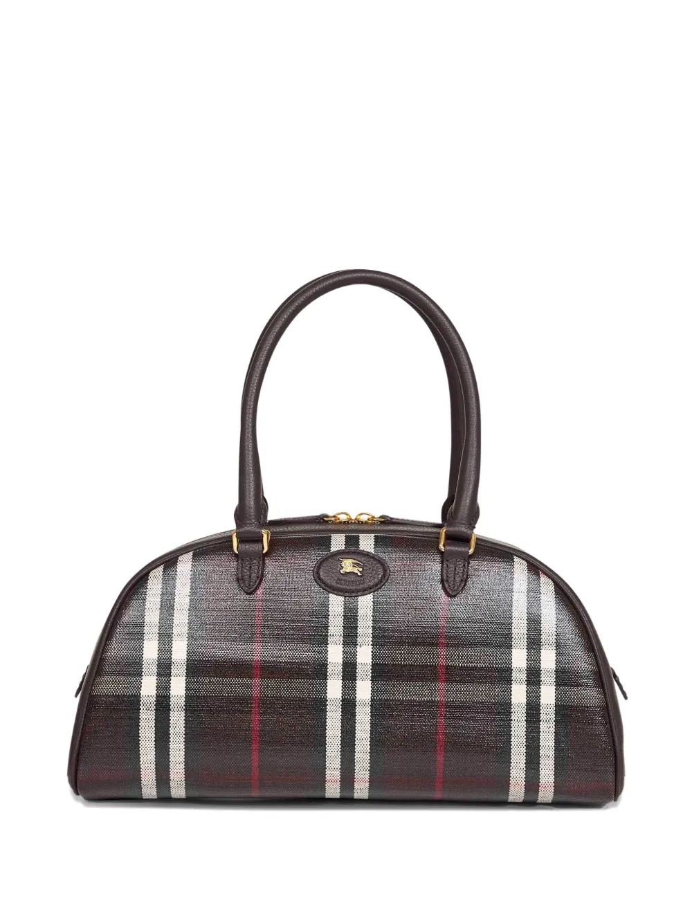 Burberry Equestrian Knight geruite shopper Bruin