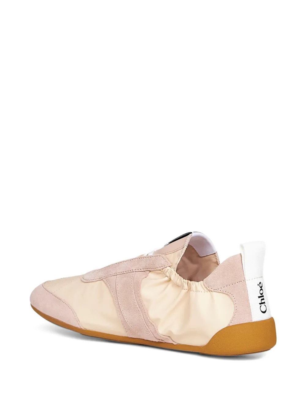 Chloé Kick Suede-trimmed Sneakers In Neutral
