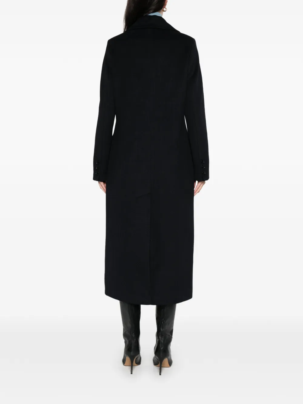 Blugirl Belted Double-breasted Coat In Blue