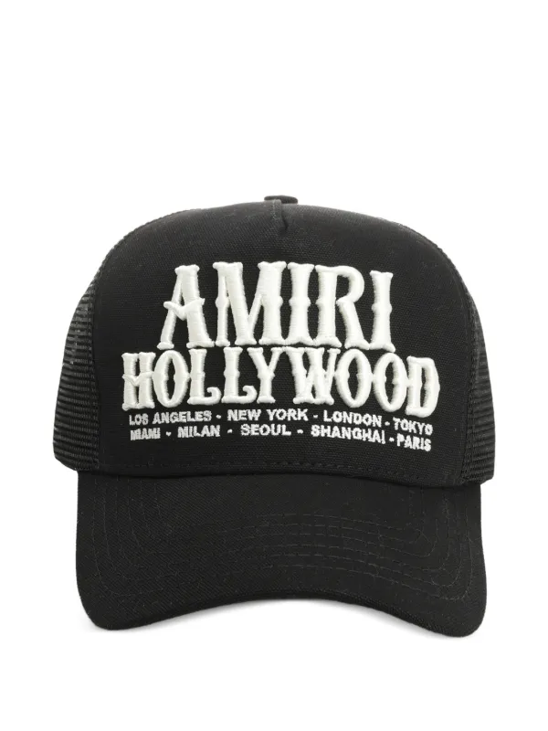Amiri メッシュキャップ AMIRI ロゴ エンブロイダリー コットン&メッシュ キャップ 人気 (AMIRI