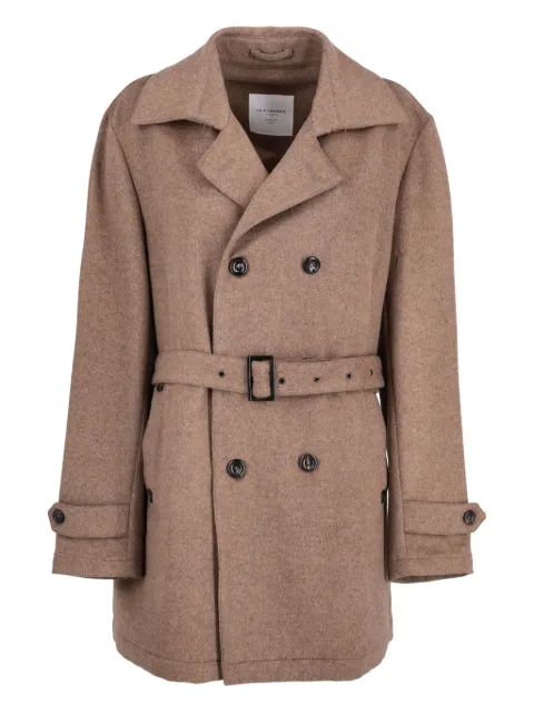 Luigi Bianchi double-breasted belted coat