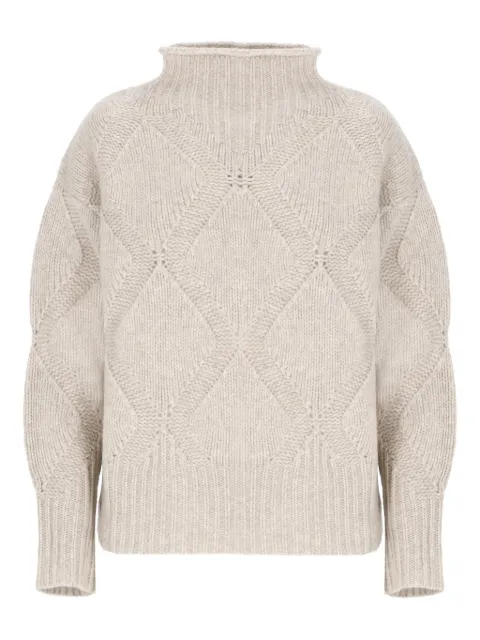 Kangra diamond-pattern roll-neck sweater
