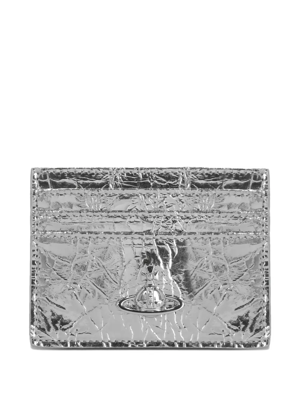 Vivienne Westwood orb-appliqué card holder - Argento