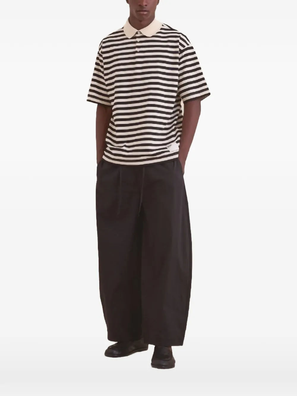 WOC striped polo shirt - Nero