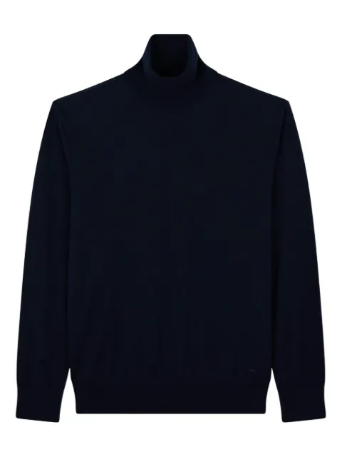 Paul & Shark stretch turtleneck shark embroidery sweater