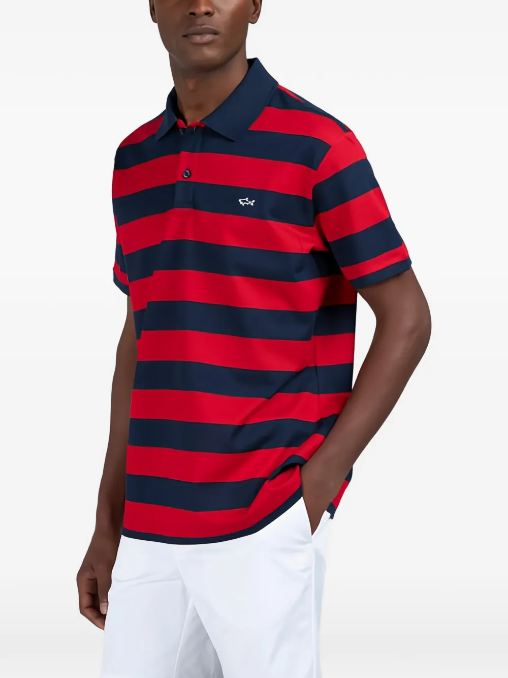 Paul & Shark striped piqué cotton polo shirt - Rood
