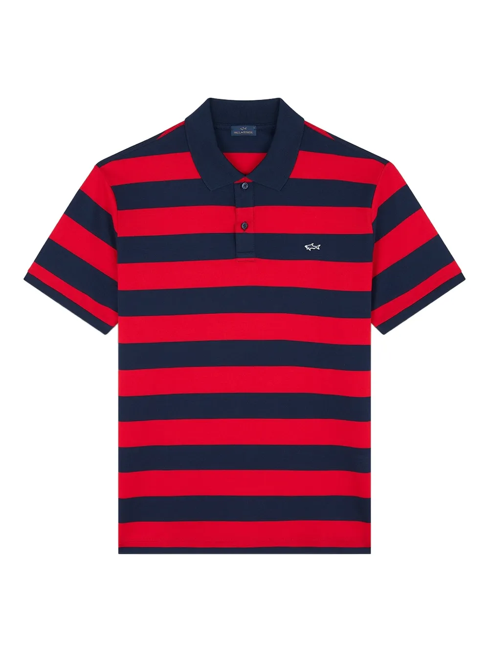 Paul & Shark polo en coton à rayures | rouge | Image 1