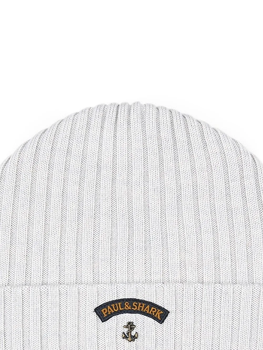 Paul & Shark ribbed beanie hat - Grijs