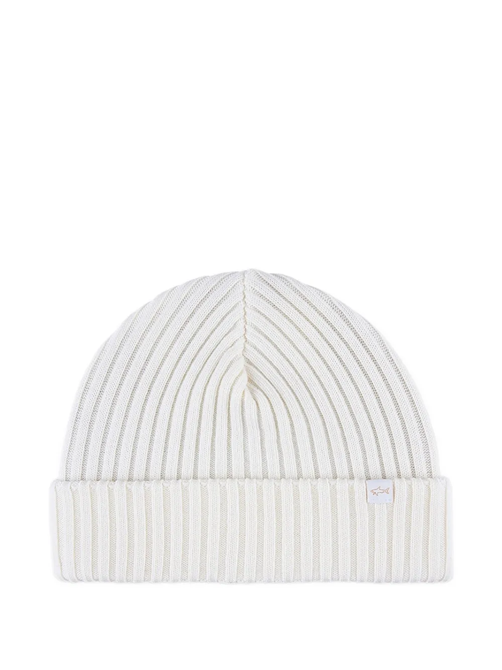 Paul & Shark ribbed beanie hat - Bianco