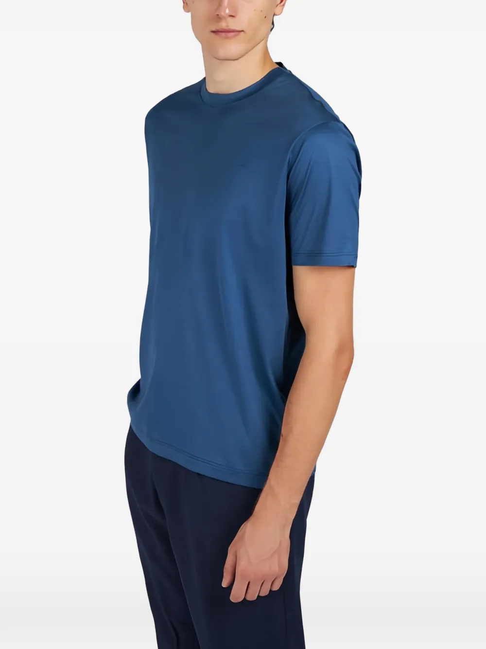 Paul & Shark shark fin embroidery jersey T-shirt - Blauw