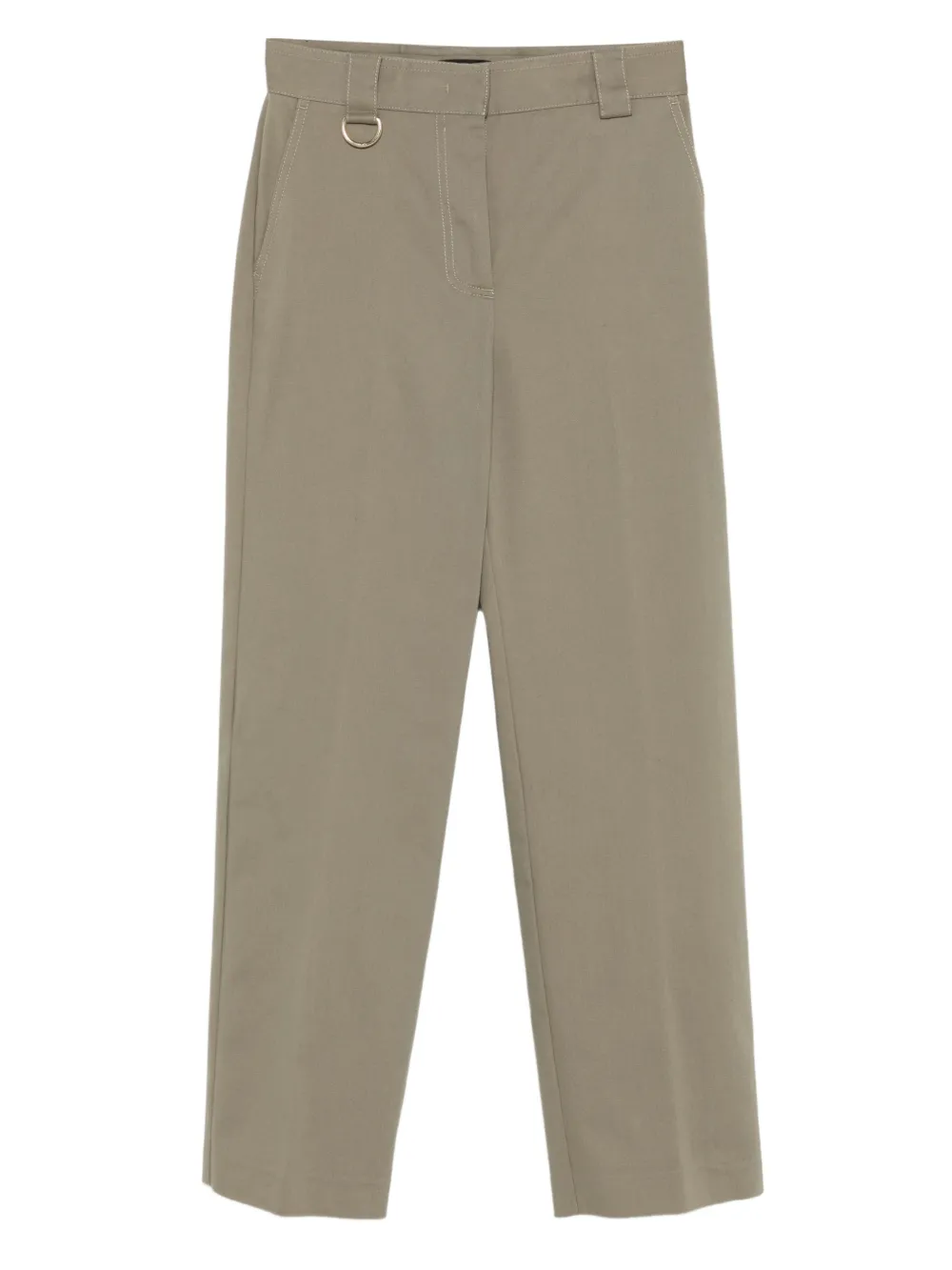 LIU JO D-ring side-pocket trousers - Verde
