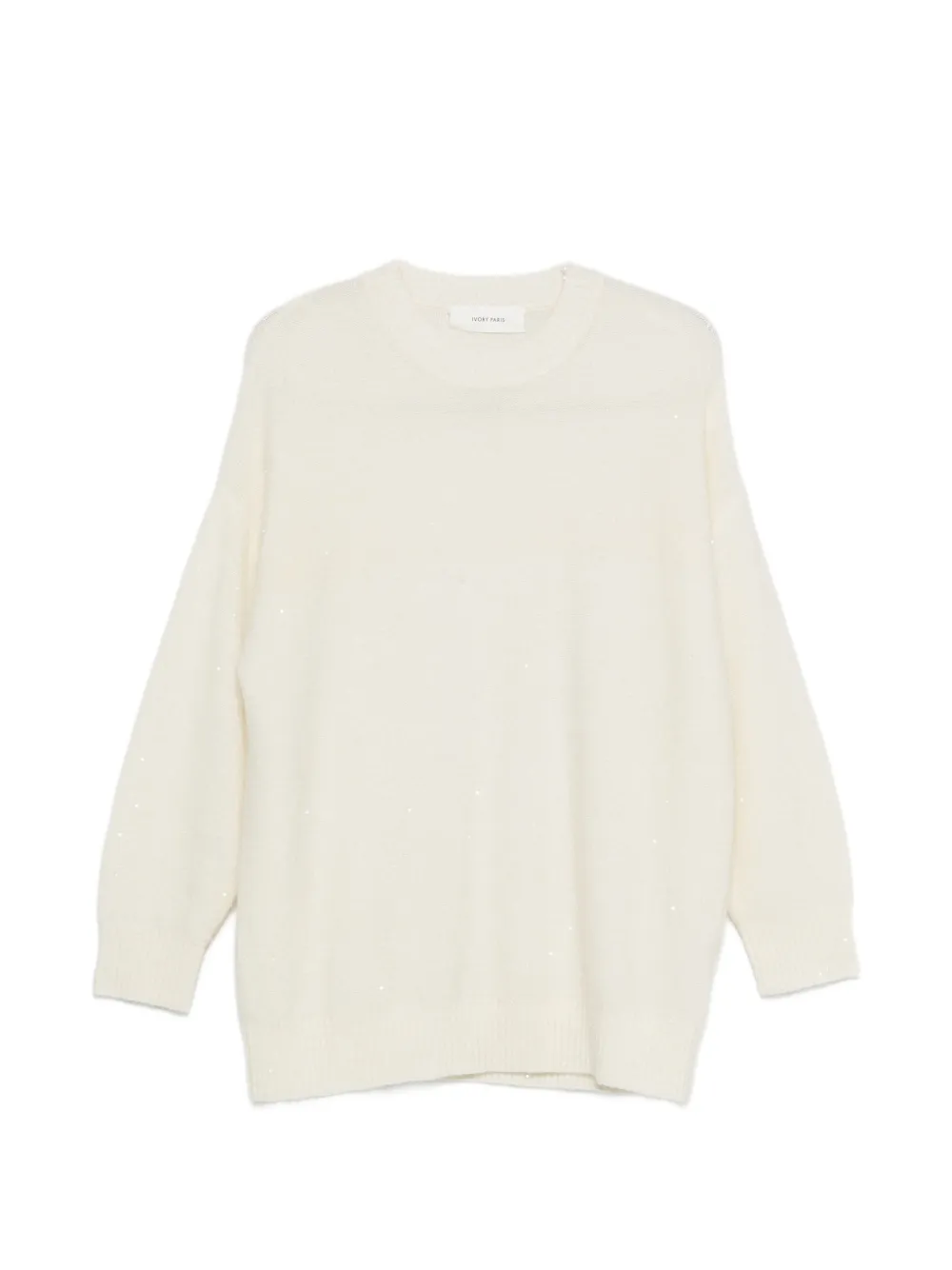 IVORY PARIS sequin crew-neck sweater - Toni neutri