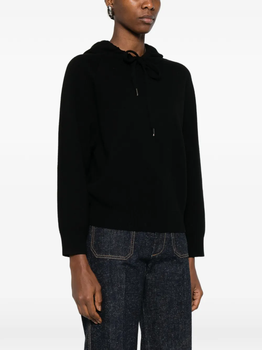  Ivory Paris Hooded Sweater - Black 