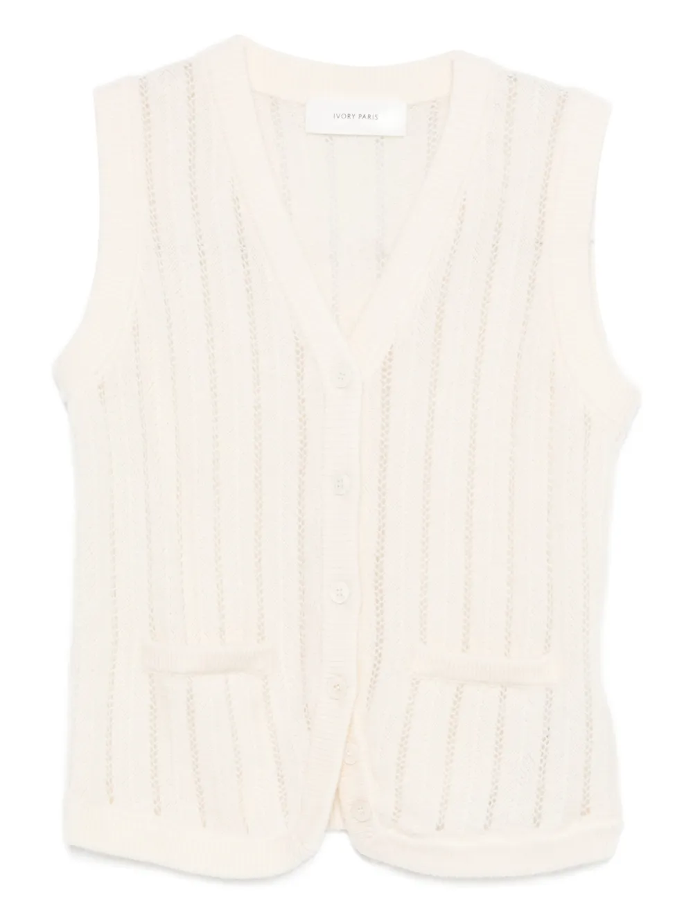 IVORY PARIS buttoned vest - Toni neutri