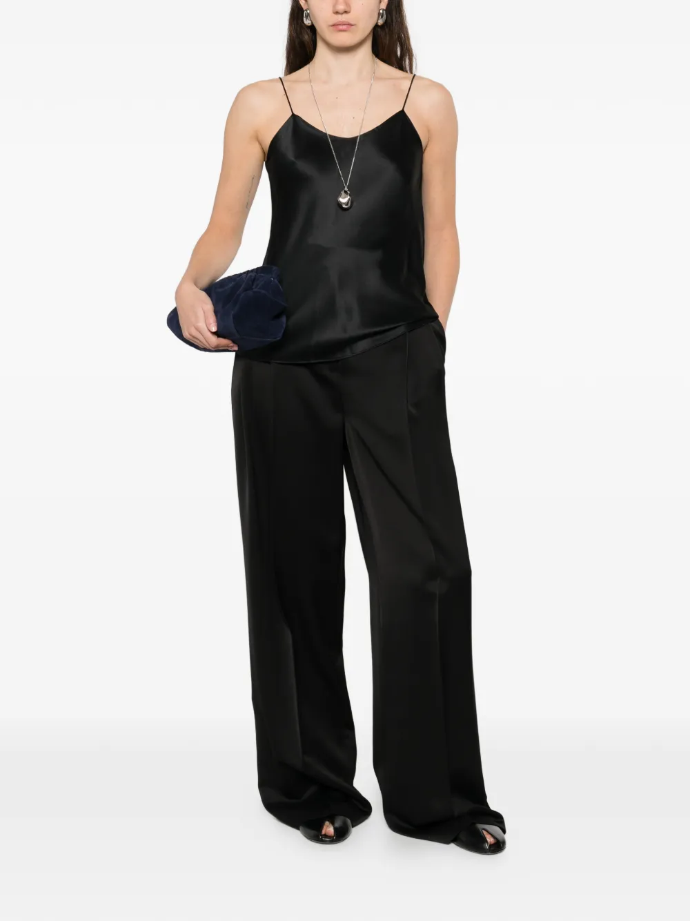  Ivory Paris V-neck Tank Top - Black 