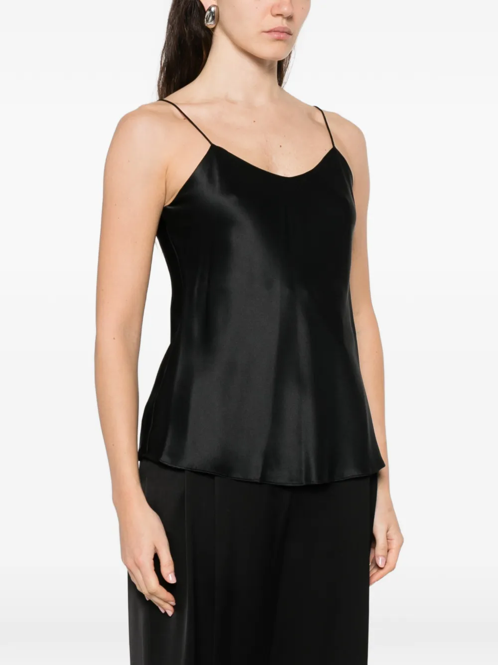  Ivory Paris V-neck Tank Top - Black 
