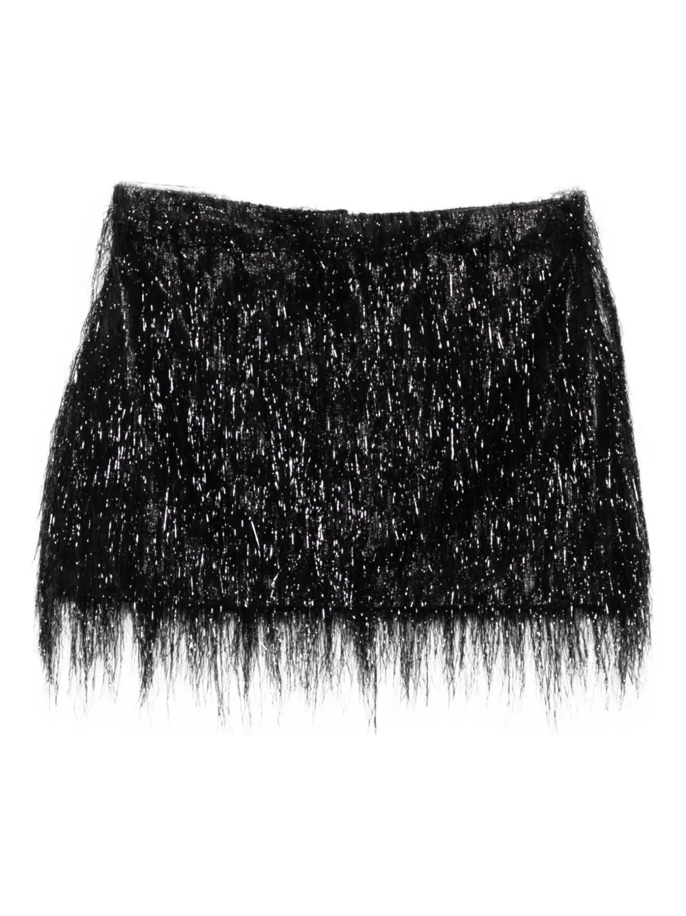 MEDEEA loose-threads mini skirt - Nero