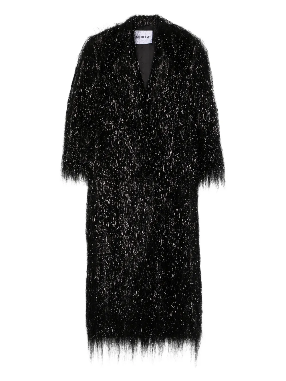 MEDEEA loose-threads coat | Black | Image 1