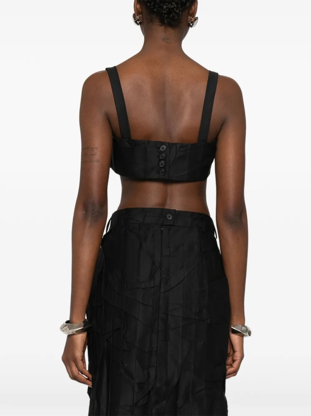 Medeea Wrinkled Top In Black