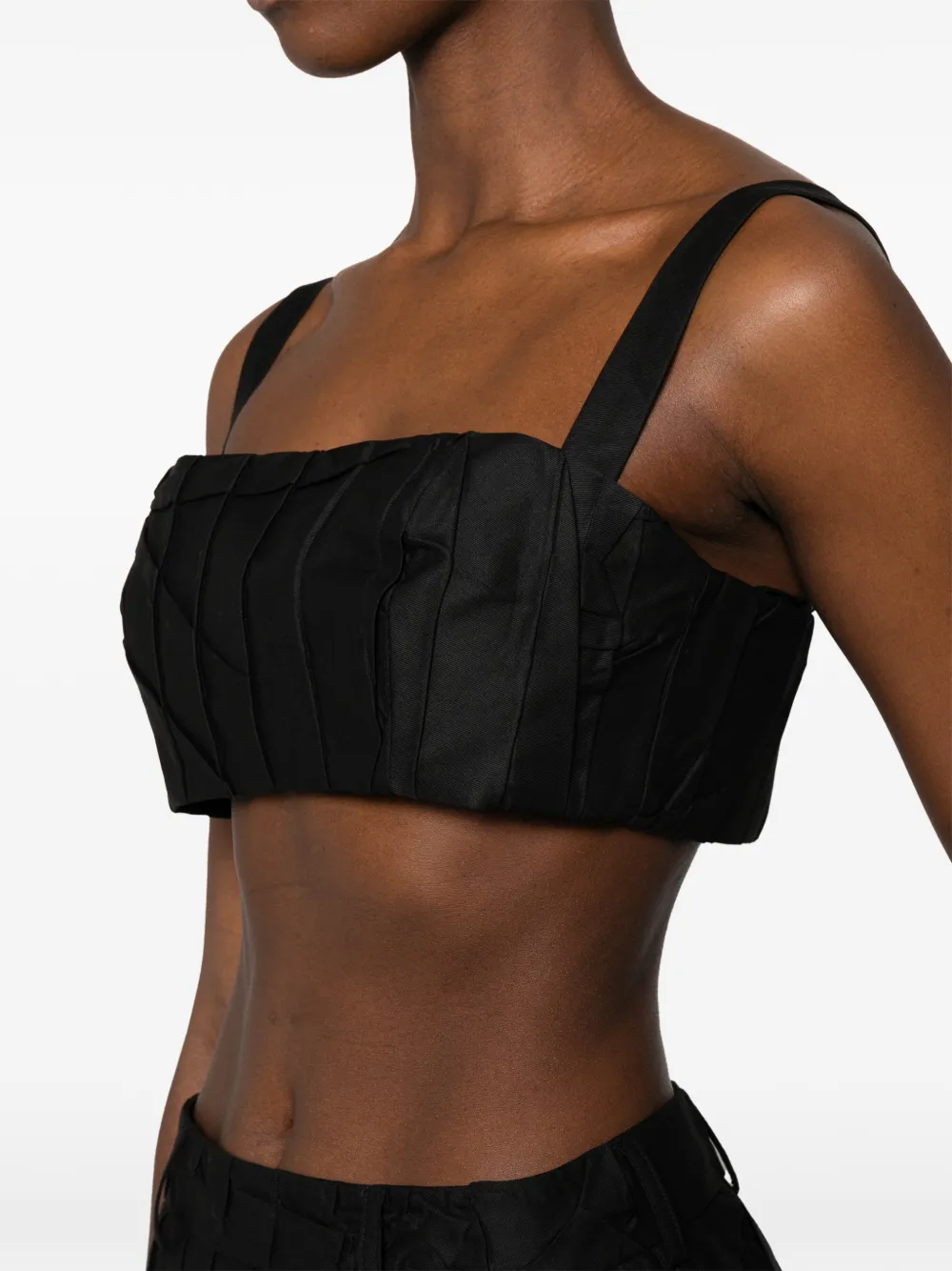 Medeea Wrinkled Top In Black