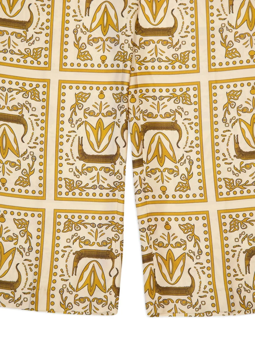 Paula Croco Houndstooth Check Trousers In Neutral