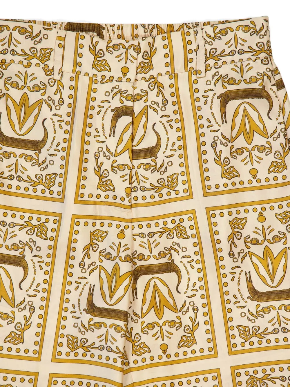 Paula Croco Houndstooth Check Trousers In Neutral