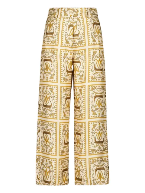 PAULA pantalon court à motif pied-de-poule Croco