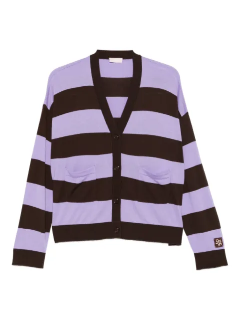 LIU JO striped-pattern front-pockets cardigan