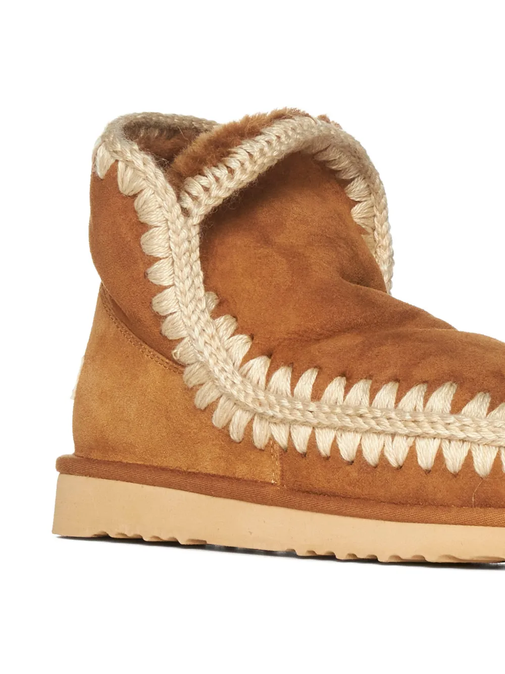 Mou Eskimo 18 Brandy Stitching Boots In Brown
