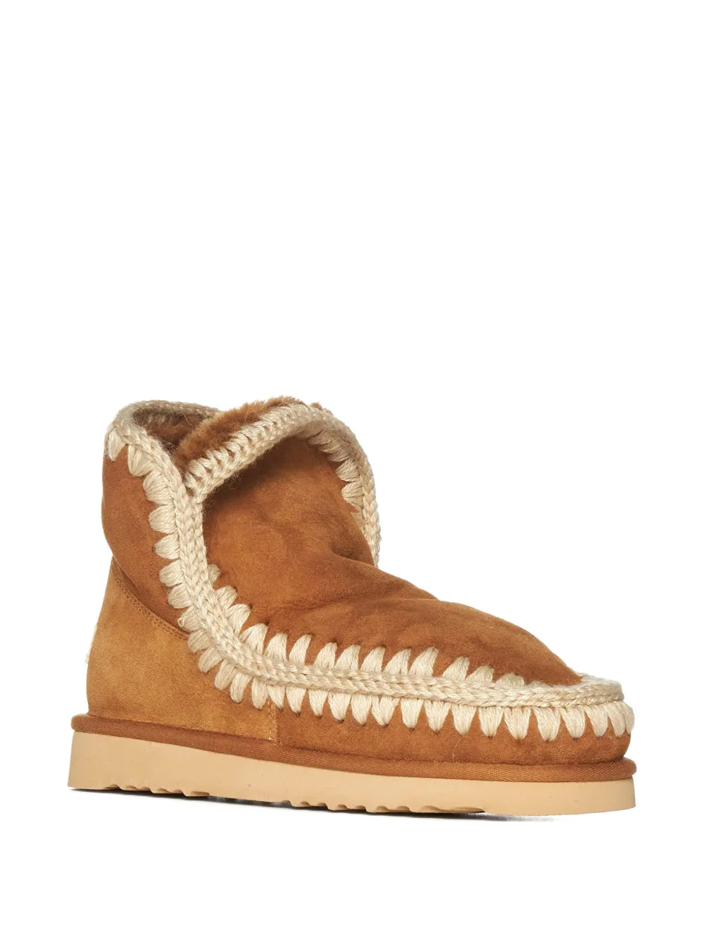 Mou Eskimo 18 Brandy Stitching Boots In Brown