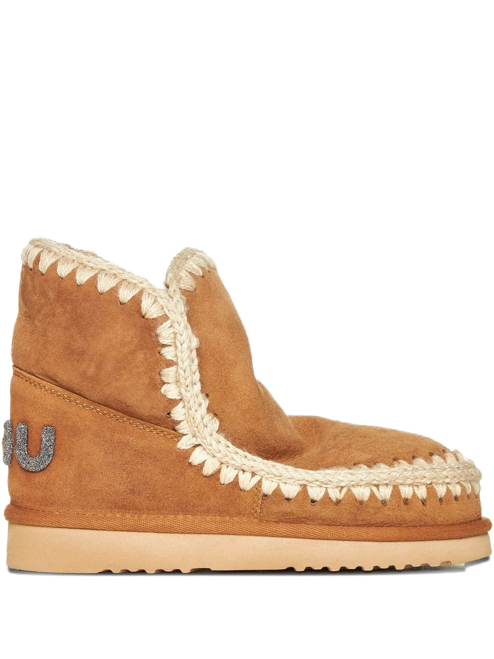 Mou Eskimo 18 Boot In Suede Leather Cognac Color In Brown