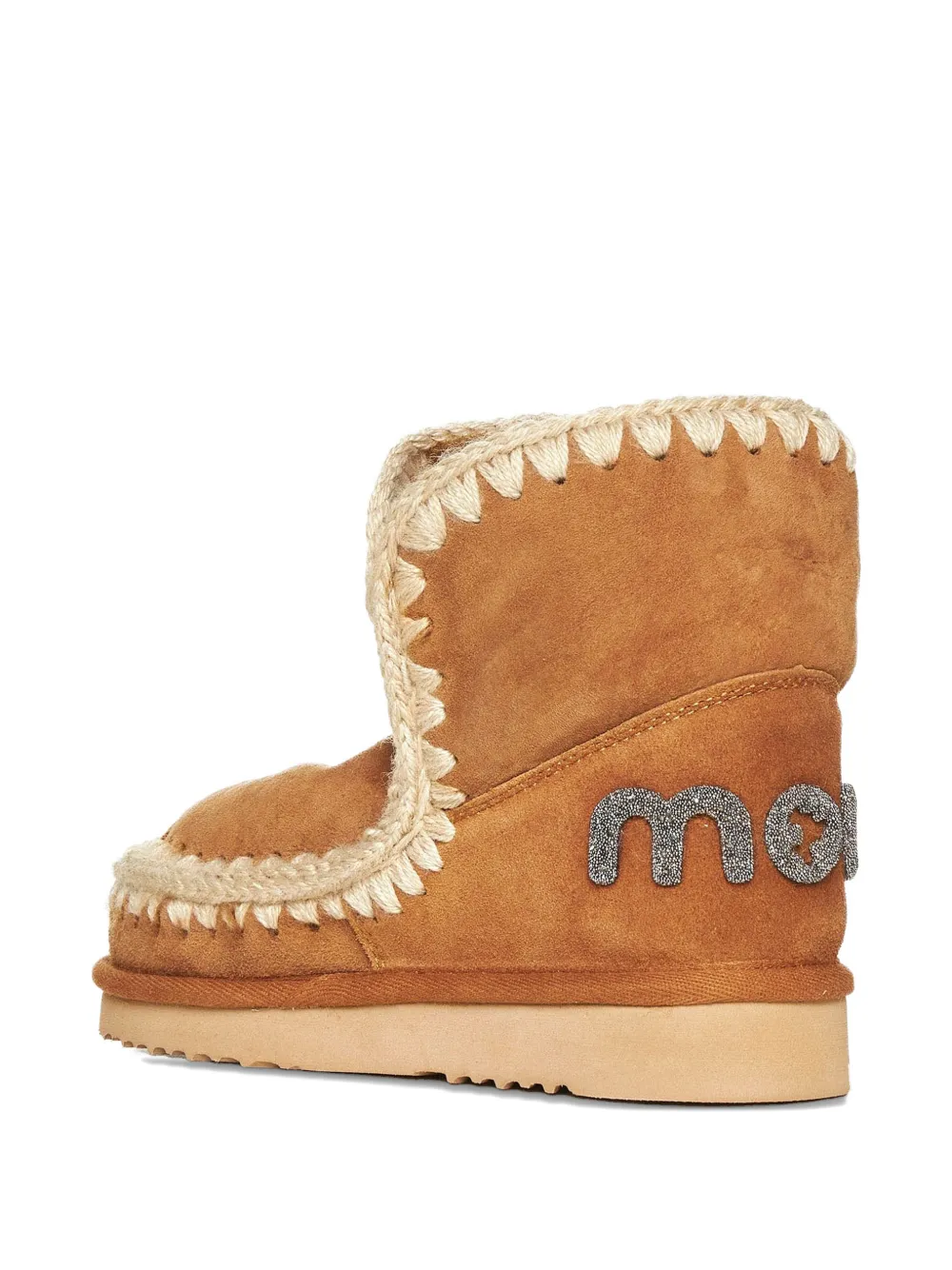 Mou Eskimo 18 Boot In Suede Leather Cognac Color In Brown