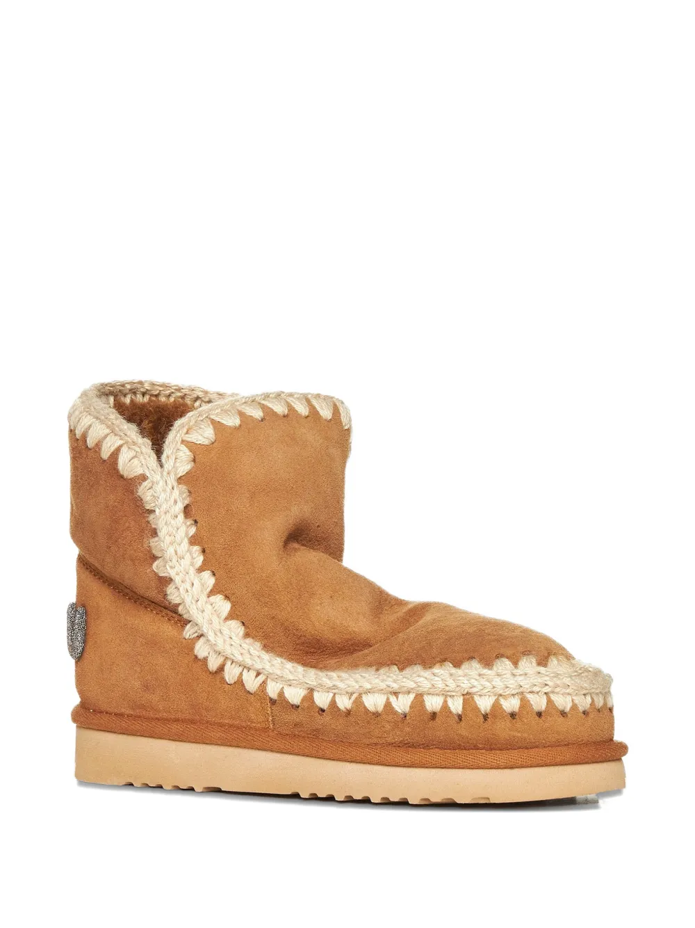 Mou Eskimo 18 Boot In Suede Leather Cognac Color In Brown