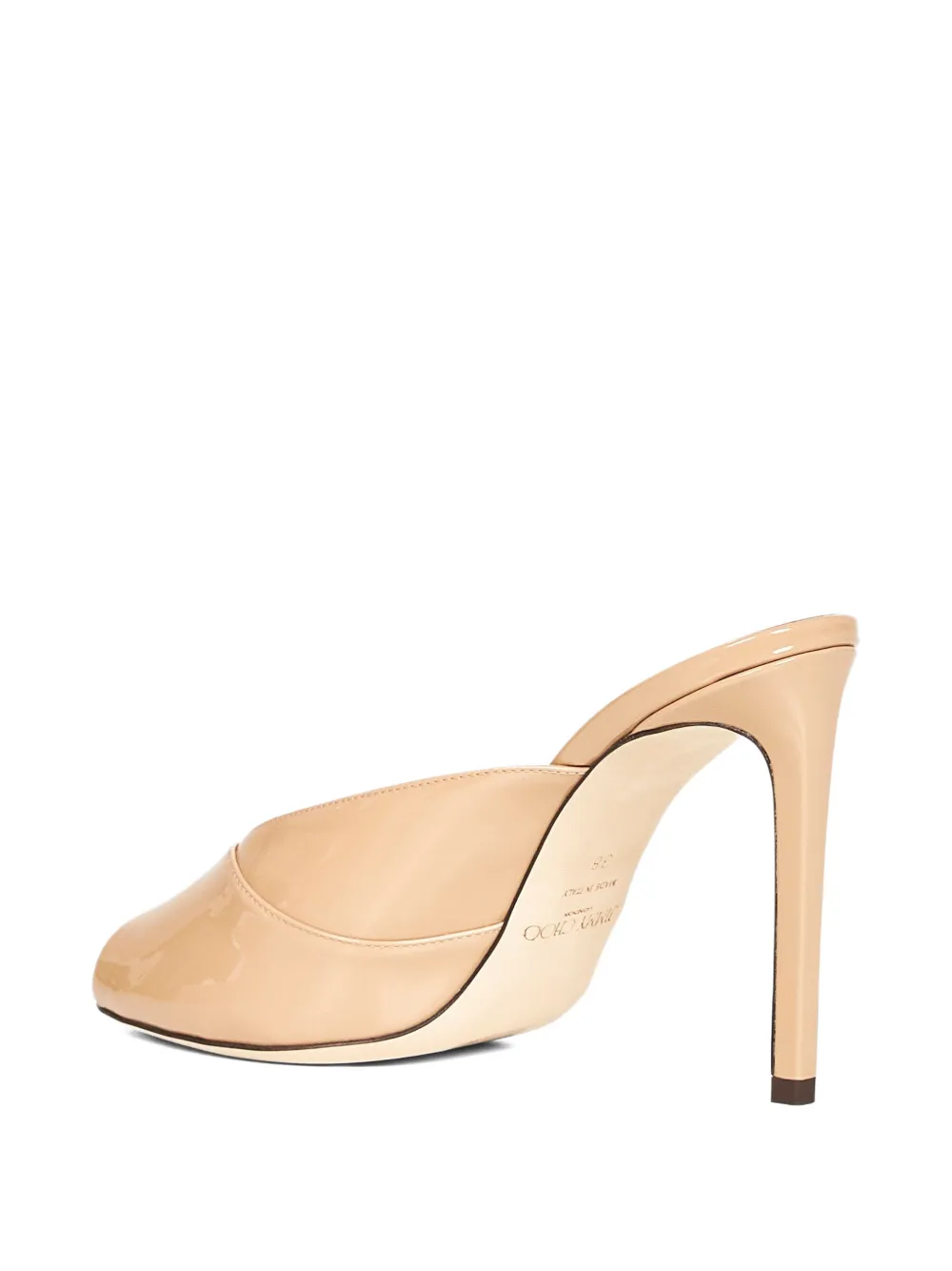 Jimmy Choo 100mm Brigitte Mule Heeled Sandals In Neutral